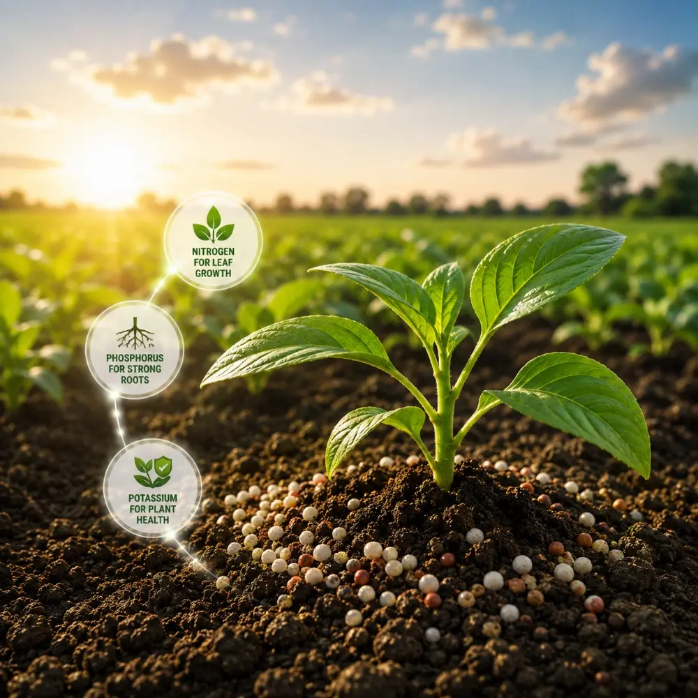 Grow More fertilizers: nitrogen, phosphorus and potassium crop nutrition in the soil